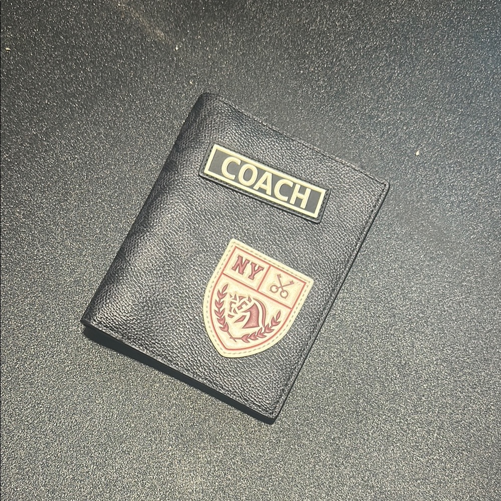 Coach Black Leather Key Card Holder